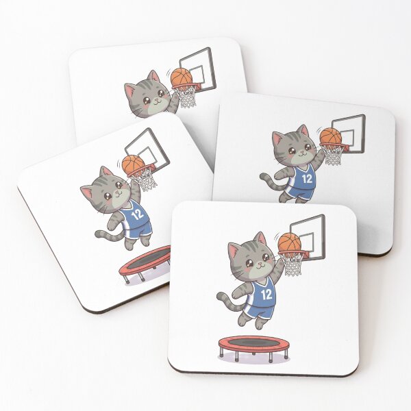 Item preview, Cute Cat Playing Basketball Slam designed and sold by Ella_Sketch.