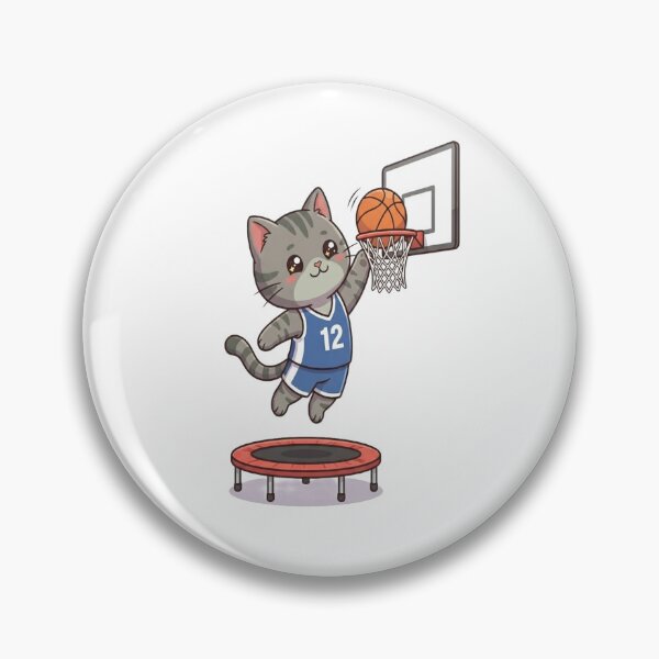 Item preview, Cute Cat Playing Basketball Slam designed and sold by Ella_Sketch.