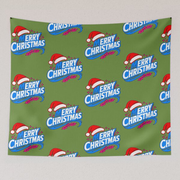 Item preview, Merry Christmas Blue Santa Hat Retro Christmas designed and sold by AstronautMerch.