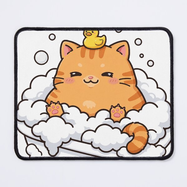 Item preview, Relaxed Bubble Bath Cat Rubber Duck Chill designed and sold by Dlvznbm.