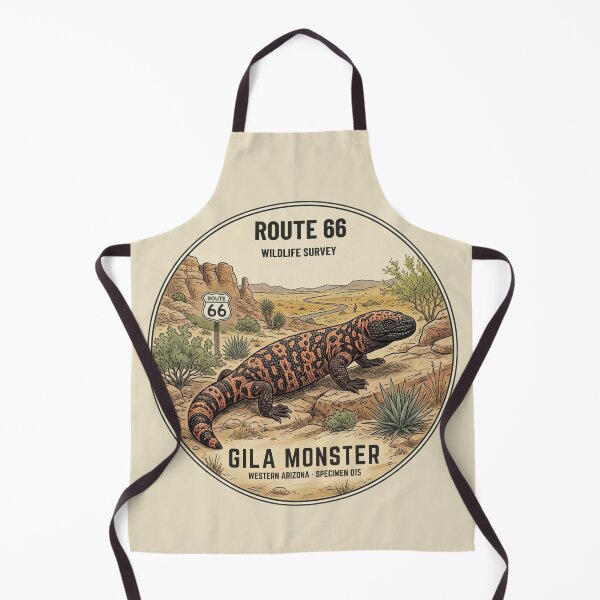Item preview, Gila Monster Route 66 Wildlife Badge Western Arizona Art designed and sold by CalmCapy Co.