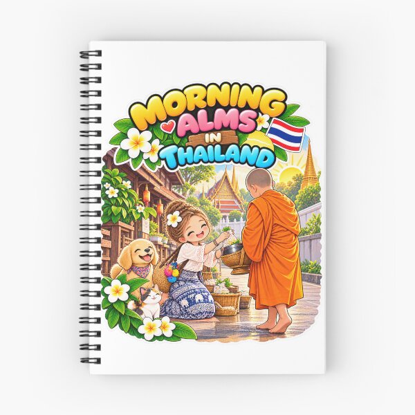 Item preview, Morning Alms in Thailand – Peaceful Thai Tradition designed and sold by Pali's shop.