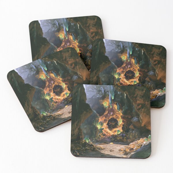 Item preview, A mischievous Goblin sneaking through hidden cave tunnels overflowing with stolen treasure illuminated by glowing crystals, Fantasy & Mythological Creatures designed and sold by CDC40.