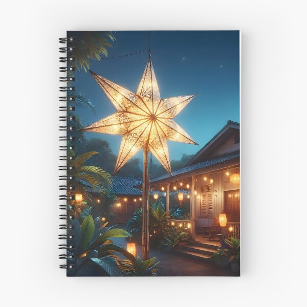 Item preview, Glowing Filipino Parol Star Lantern during a Tropical Christmas Night designed and sold by Sybille-Yates.