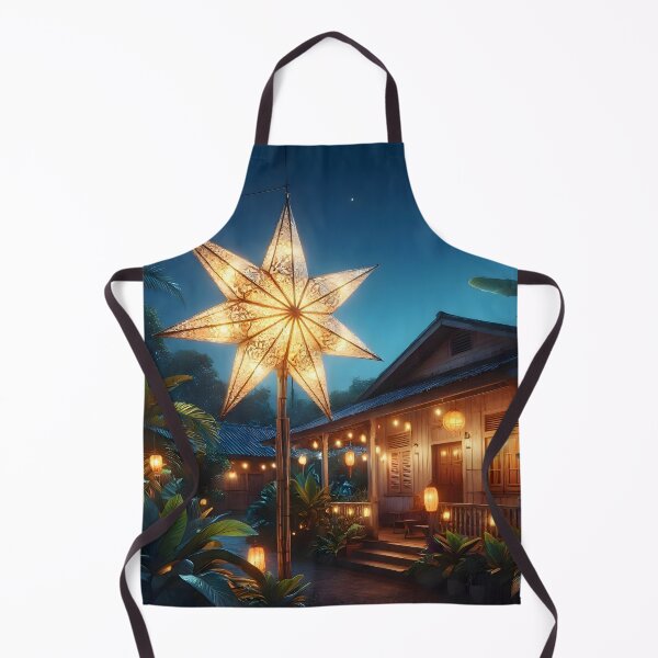 Item preview, Glowing Filipino Parol Star Lantern during a Tropical Christmas Night designed and sold by Sybille-Yates.