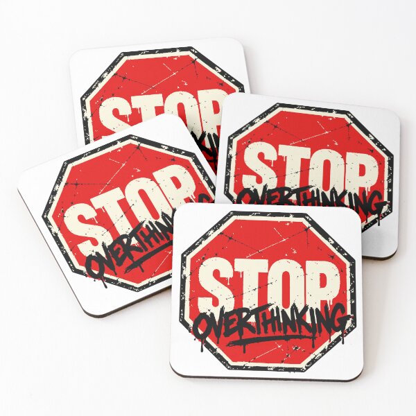 Item preview, STOP OVERTHINKING Graffiti Streetwear Stop Sign designed and sold by DesignGraphica.
