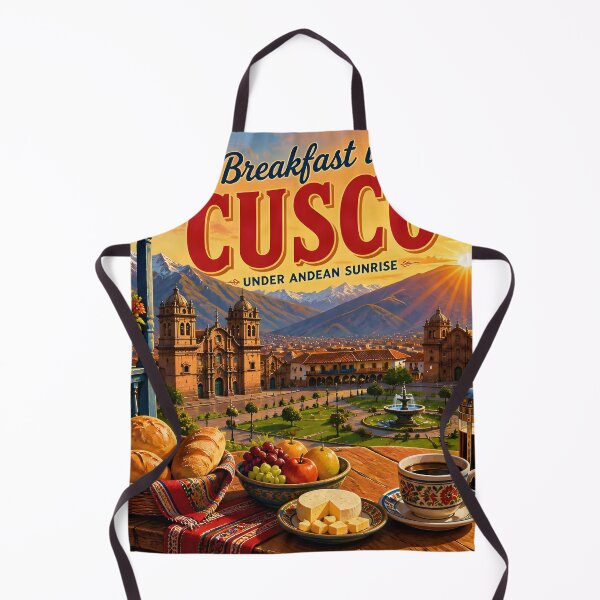 Artikelvorschau, Frühstück in Cusco, Peru – Vintage-Reiseposter entworfen und verkauft von LSVart.