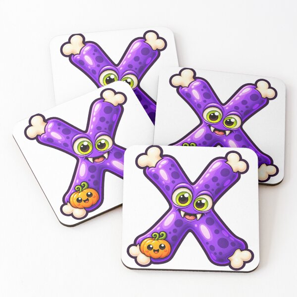 Item preview, Cute Spooky Halloween Letter X - Bone Monster designed and sold by The198X.