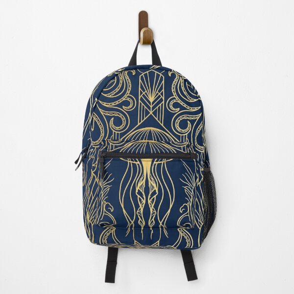 Item preview, Art Deco Revived Jellyfish Octopus Ocean Symmetrical Pattern Mystical Art designed and sold by Jaani-T.