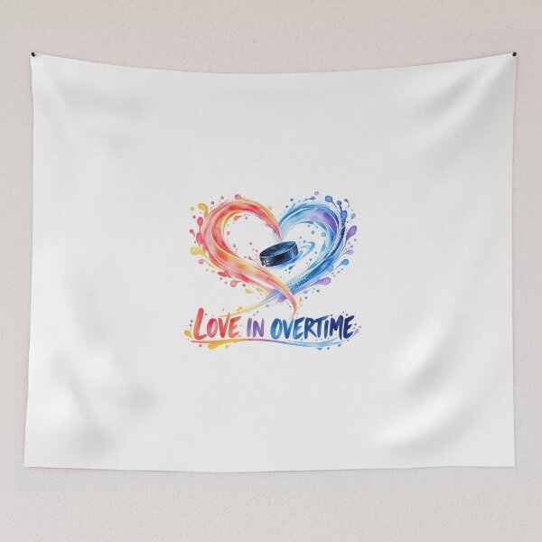 Item preview, Love in Overtime Hockey Heart designed and sold by Chase The Trend.