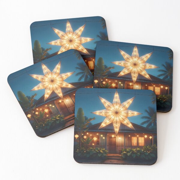 Item preview, Glowing Filipino Parol Star Lantern during a Tropical Christmas Night designed and sold by Sybille-Yates.