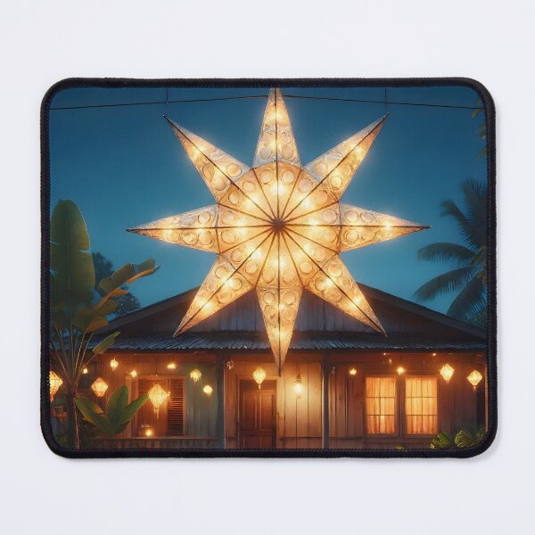Item preview, Glowing Filipino Parol Star Lantern during a Tropical Christmas Night designed and sold by Sybille-Yates.