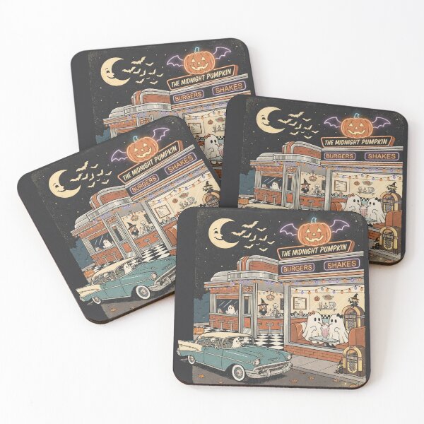 Item preview, Midnight Pumpkin Diner and Retro Car designed and sold by homedeco12.
