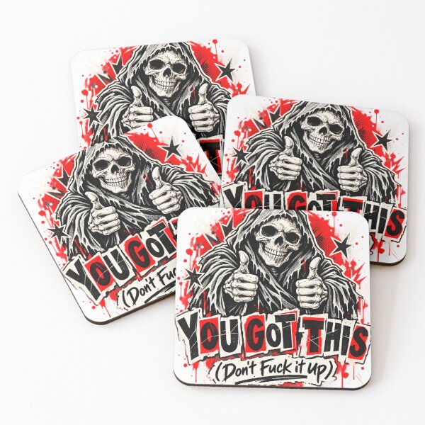 Item preview, You Got This Don’t Fuck It Up – Dark Humor Grim Reaper designed and sold by LVSMe.