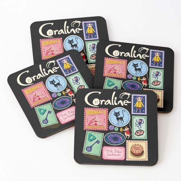 Item preview, Coraline Dark Fantasy Book Lover Stamps Artwork designed and sold by tesslstmoved.