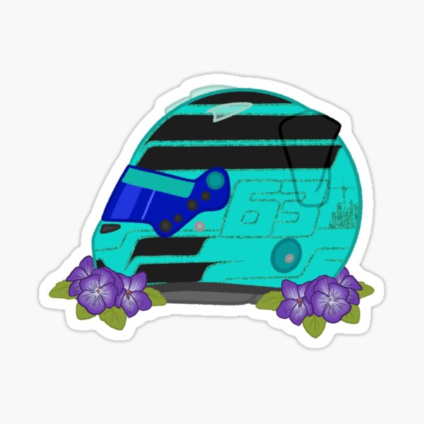 Item preview, George Russell 2026 Malaysia Helmet With Flowers  designed and sold by OriDraws.