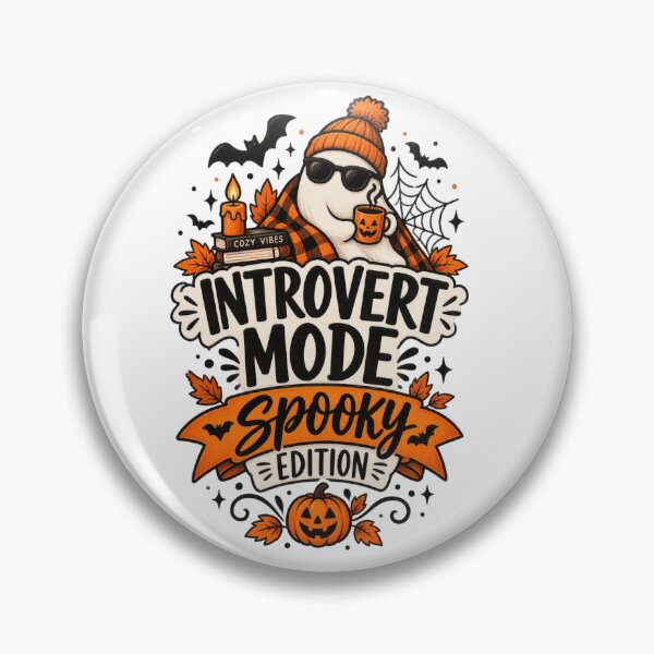 Item preview, Introvert Mode Spooky Edition Funny Halloween Ghost Fall Design designed and sold by MarselArt.