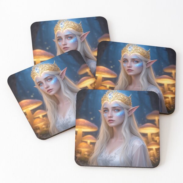 Item preview, Moonlit Forest Elf - Mystic Fantasy Portrait Art designed and sold by nhk999.