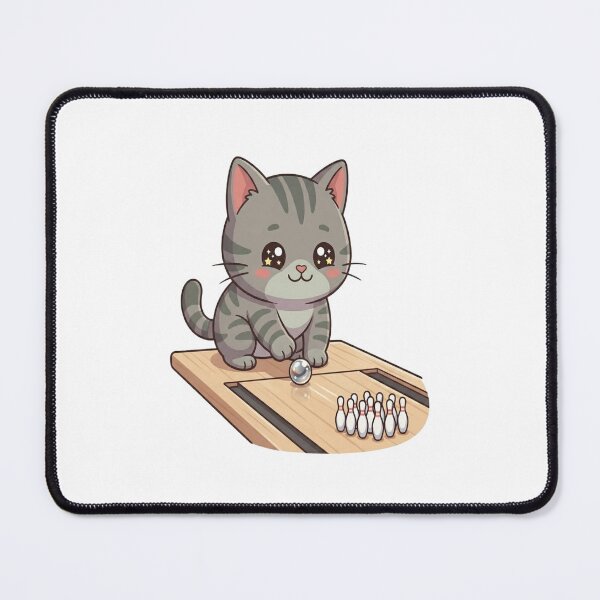 Item preview, Cute Cat Playing Mini Bowling designed and sold by Ella_Sketch.