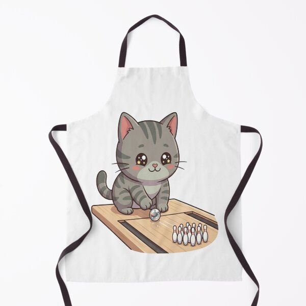 Item preview, Cute Cat Playing Mini Bowling designed and sold by Ella_Sketch.