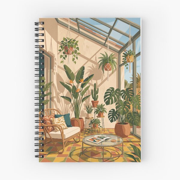 Item preview, Mid Century Modern Sunroom Terrace - Retro Aesthetic Bauhaus Print designed and sold by MissoStudio.
