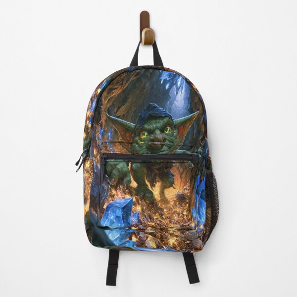 Item preview, Un duende travieso se escabulle por túneles ocultos de cuevas rebosantes de tesoros robados iluminados por cristales brillantes, Criaturas fantásticas y mitológicas designed and sold by CDC40.