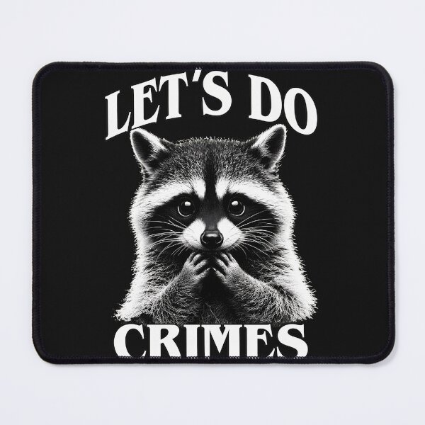 Item preview, Art Raccoon Let's Do Crimes Funny Mischievous Animal designed and sold by MOHAMED FRASER.