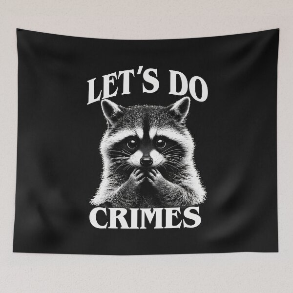 Item preview, Art Raccoon Let's Do Crimes Funny Mischievous Animal designed and sold by MOHAMED FRASER.
