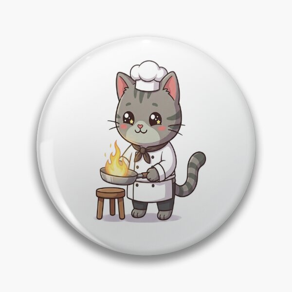 Item preview, Cute Cat Chef Flambé Cooking designed and sold by Ella_Sketch.