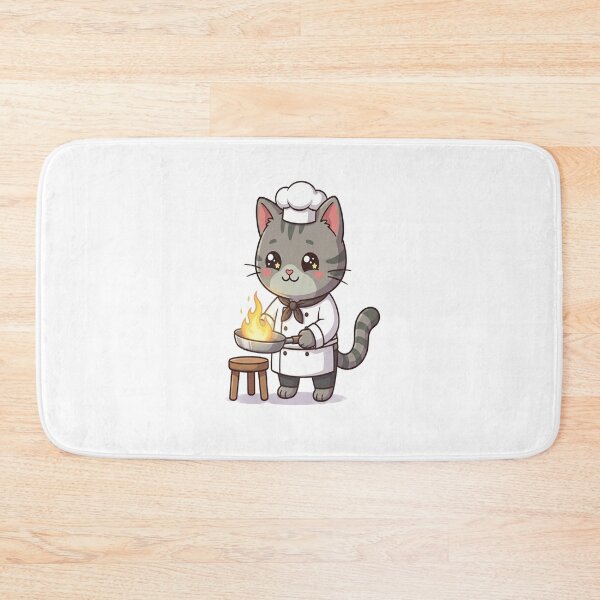 Item preview, Cute Cat Chef Flambé Cooking designed and sold by Ella_Sketch.