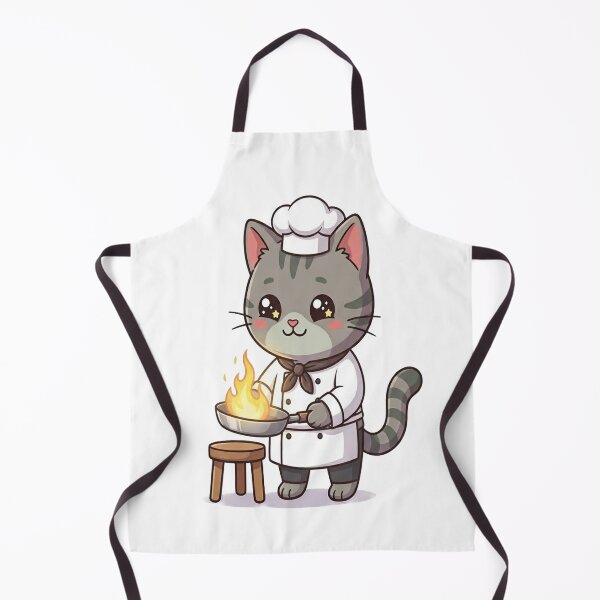 Item preview, Cute Cat Chef Flambé Cooking designed and sold by Ella_Sketch.