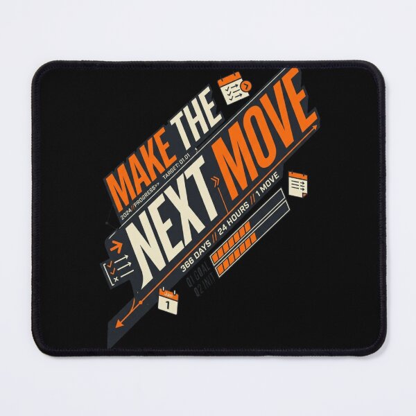 Item preview, Make The Next Move New Year Goal Setting Typography Design designed and sold by @SHINTOSARTSTORE.