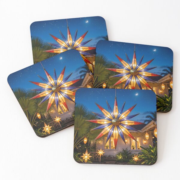 Item preview, Glowing Filipino Parol Star Lantern during a Tropical Christmas Night designed and sold by Sybille-Yates.