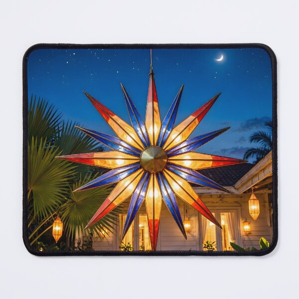Item preview, Glowing Filipino Parol Star Lantern during a Tropical Christmas Night designed and sold by Sybille-Yates.