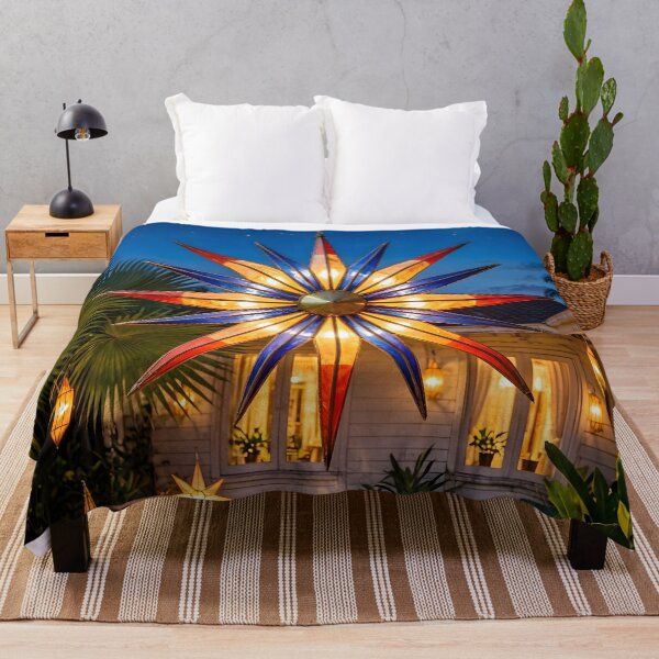 Item preview, Glowing Filipino Parol Star Lantern during a Tropical Christmas Night designed and sold by Sybille-Yates.