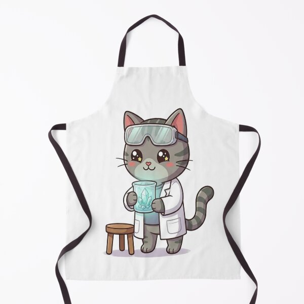 Item preview, Cute Cat Scientist Glowing Crystals designed and sold by Ella_Sketch.