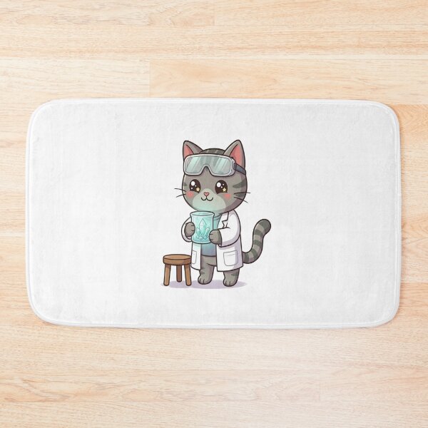 Item preview, Cute Cat Scientist Glowing Crystals designed and sold by Ella_Sketch.