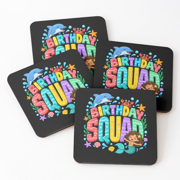 Item preview, Birthday Squad Mermaid Girl Happy Birthday designed and sold by ShirTomDesigns.