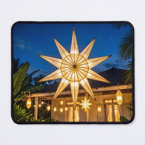 Item preview, Glowing Filipino Parol Star Lantern during a Tropical Christmas Night designed and sold by Sybille-Yates.