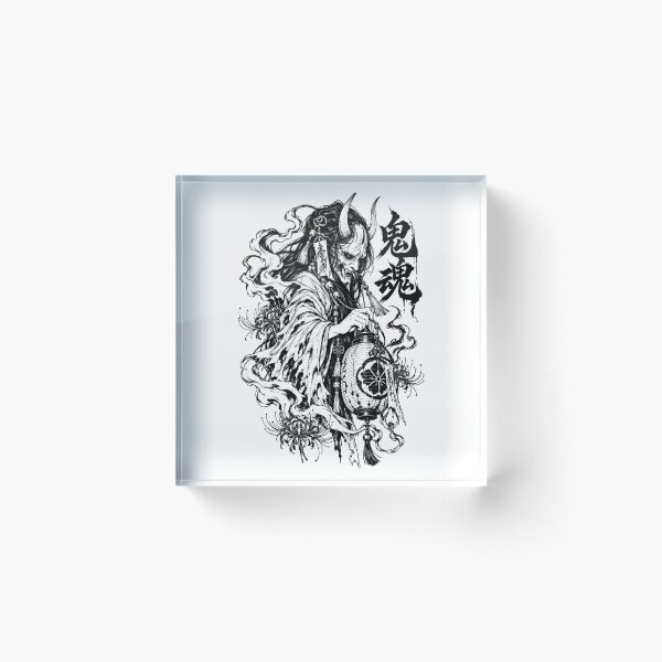 Item preview, Japanese Oni Ghost Lantern and Spider Lilies designed and sold by bapupa.