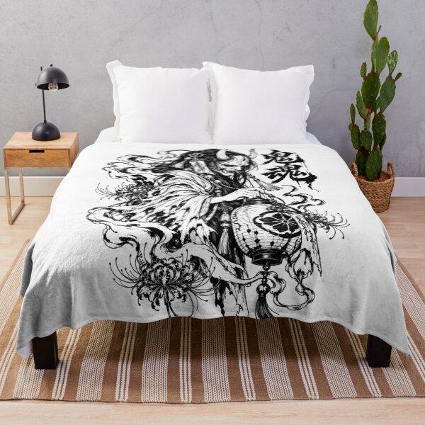 Item preview, Japanese Oni Ghost Lantern and Spider Lilies designed and sold by bapupa.