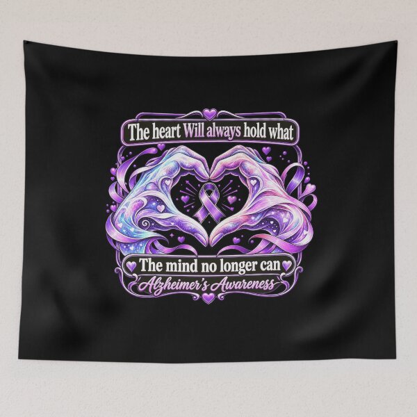 Item preview, The Heart Will Always Hold What The Mind No Longer Can Alzheimer's Awareness Caregiver Support designed and sold by FolkGraphics.