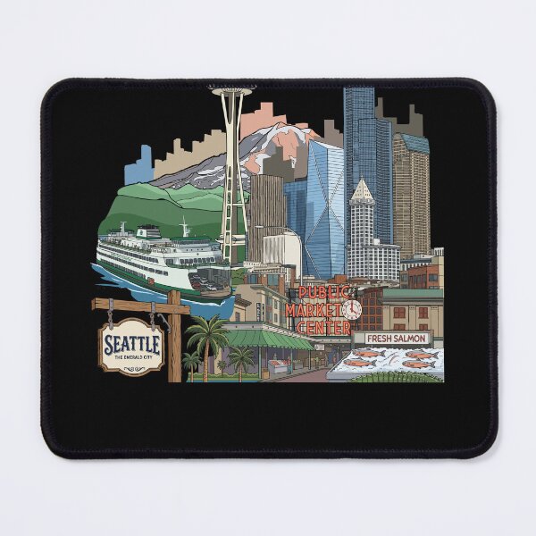 Aperçu de l'œuvre Souvenirs de Seattle pour femmes et hommes de Washington créée et vendue par DSWShirts.