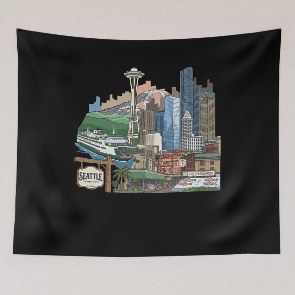 Artikelvorschau, Seattle Souvenir Frauen Washington Reise Männer Seattle entworfen und verkauft von DSWShirts.