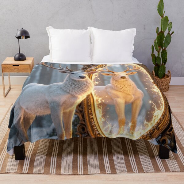 Item preview, Mirror of the Stag - Mystic Forest Portal Fantasy Art designed and sold by nhk999.