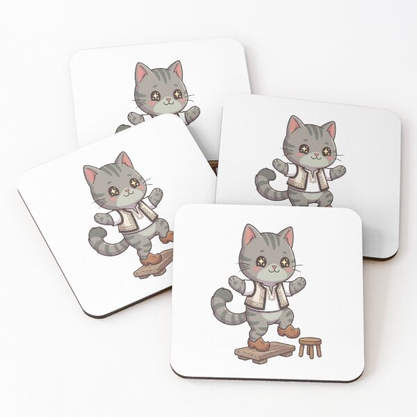 Item preview, Cute Cat Wearing Wooden Clogs designed and sold by Ella_Sketch.