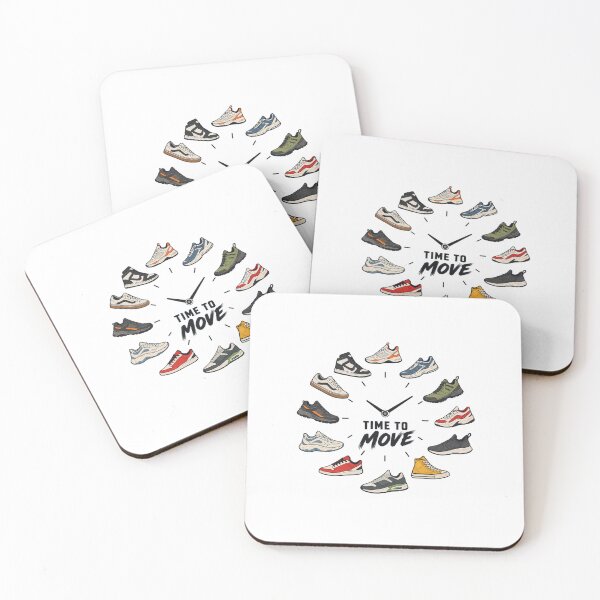 Item preview, Time to Move T-Shirt – Minimalist Sneaker Clock Streetwear Design designed and sold by hasii-store.
