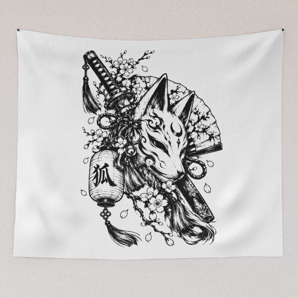 Item preview, Japanese Kitsune Mask and Sakura Relics designed and sold by bapupa.