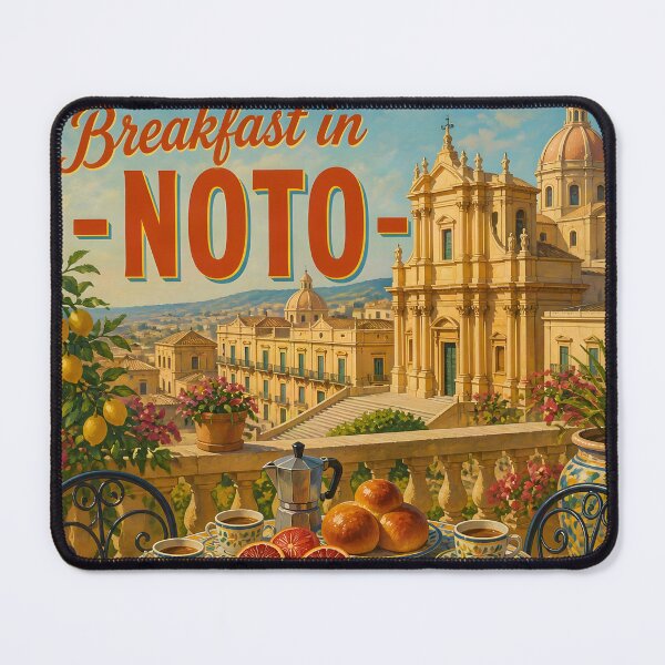Item preview, Breakfast in Noto Italy – Vintage Travel Poster designed and sold by LSVart.