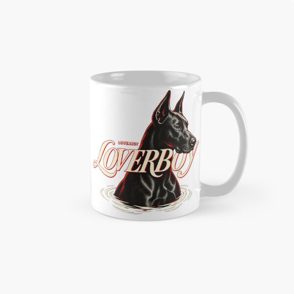 Item preview, Loverboy Doberman Retro Music Art designed and sold by -DEEWOLF-.